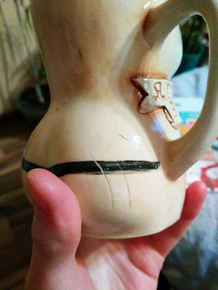 Фотография покупателя товара Пивная кружка "Торс", бежевая, керамика, 0.4 л, микс - Фото 1