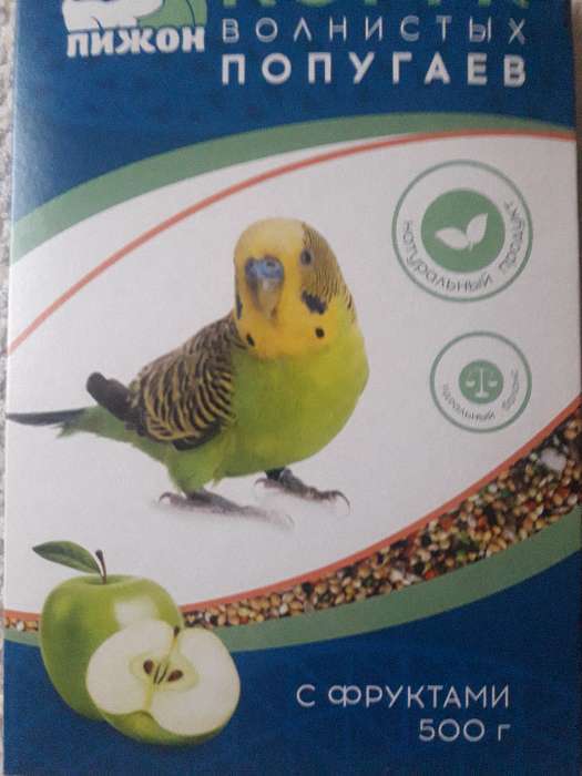 Фотография покупателя товара Корм "Пижон" для волнистых попугаев с фруктами, 500 г - Фото 1
