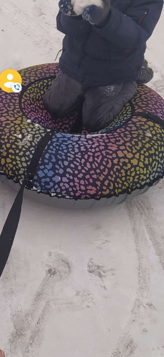Фотография покупателя товара Тюбинг-ватрушка ONLITOP, диаметр чехла 105 см, цвета МИКС