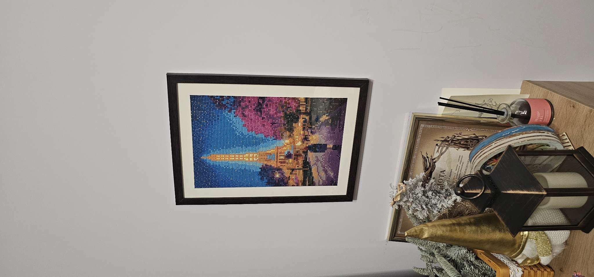 Фотография покупателя товара Алмазная мозаика с полным заполнением со светящимися стразами на холсте «Город любви», 20 х 30 см - Фото 5