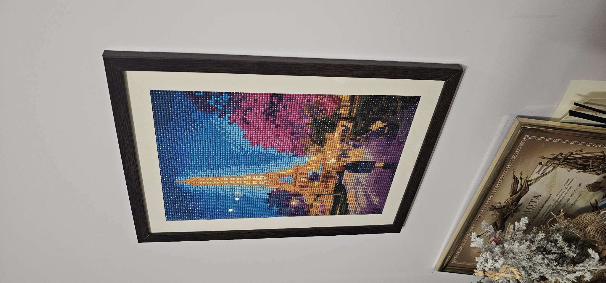 Фотография покупателя товара Алмазная мозаика с полным заполнением со светящимися стразами на холсте «Город любви», 20 х 30 см - Фото 6