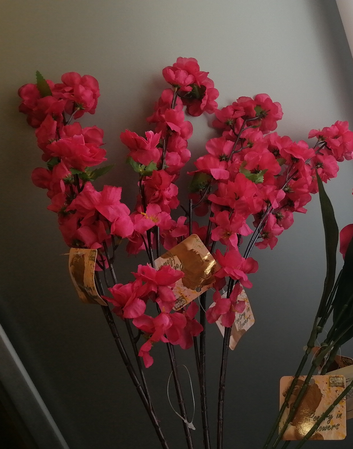Фотография покупателя товара Цветы искусственные "Сакура нежность" 4х60 см, малиновый - Фото 1