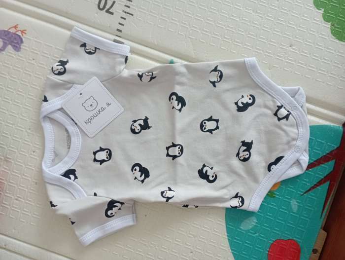 Фотография покупателя товара Боди Крошка Я "Пингвин", рост 80-86 см, серый - Фото 2