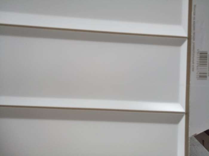 Фотография покупателя товара Панель ПВХ Плитка Белая бежевый шов 957х482 мм - Фото 6