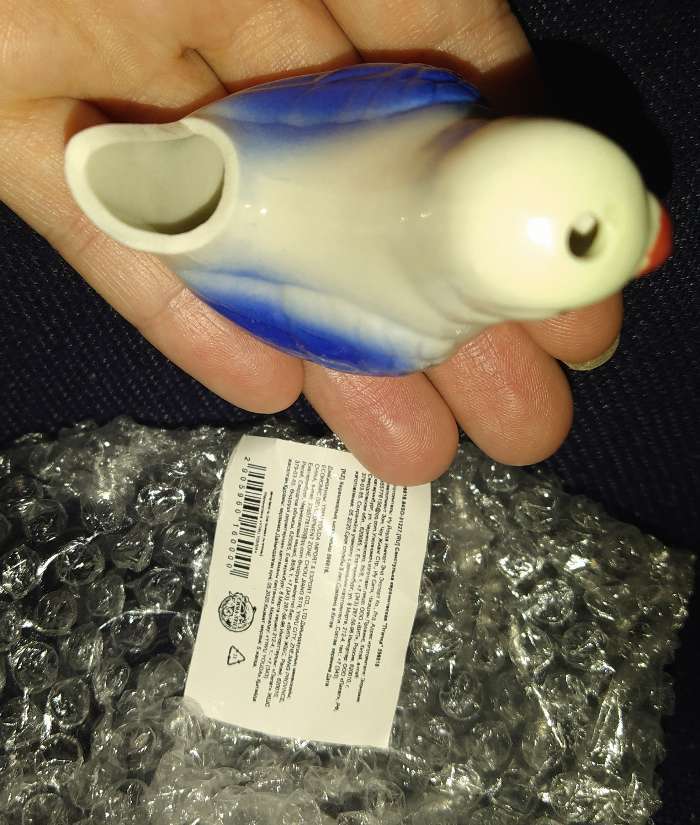Фотография покупателя товара Детская музыкальная игрушка «Свистулька. Птичка»