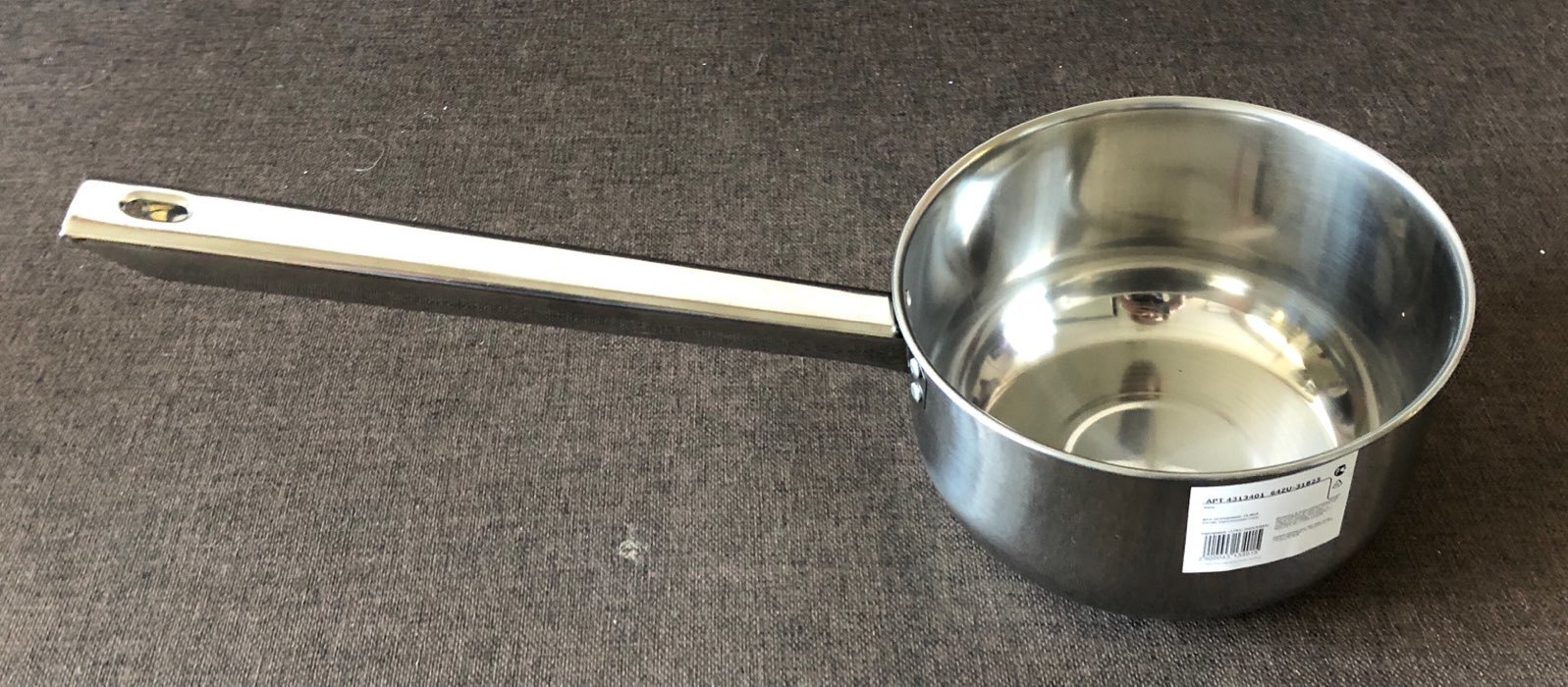 Фотография покупателя товара Ковш из нержавеющей стали с длинной ручкой, 1,8 л, 41×16×9,5 см, металлическая ручка, цвет серебряный - Фото 1