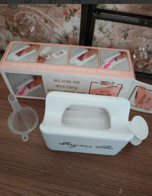 Фотография покупателя товара Система для нанесения блёсток на ногти, в картонной коробке, цвет белый