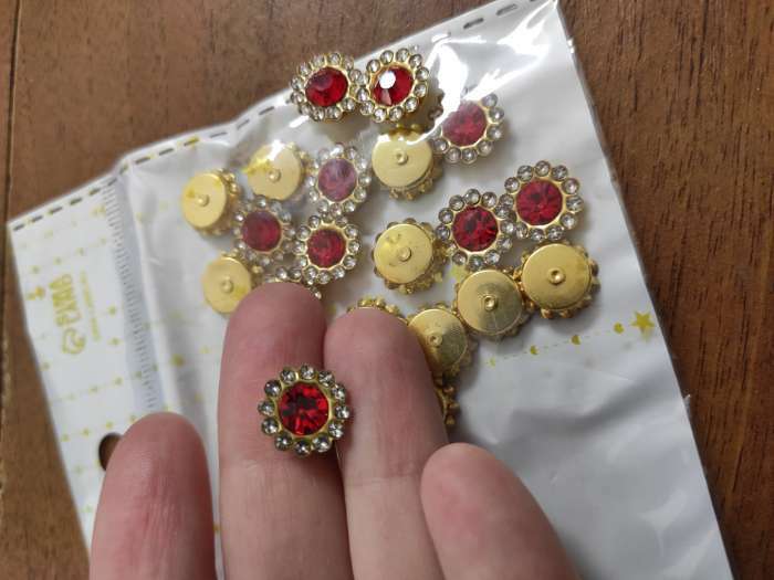 Фотография покупателя товара Декор для творчества пластик "Цветок кристалл" набор 20 шт 1,2х1,2 см - Фото 1