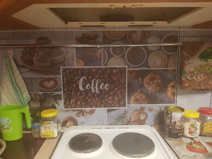 Фотография покупателя товара Наклейка виниловая для кухни «Утро с кофе», интерьерная, 60 х 90 см