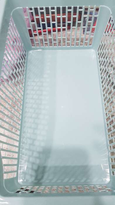 Фотография покупателя товара Корзинка пластиковая для хранения Доляна, 29×17,5×12,5 см, цвет фисташковый - Фото 1