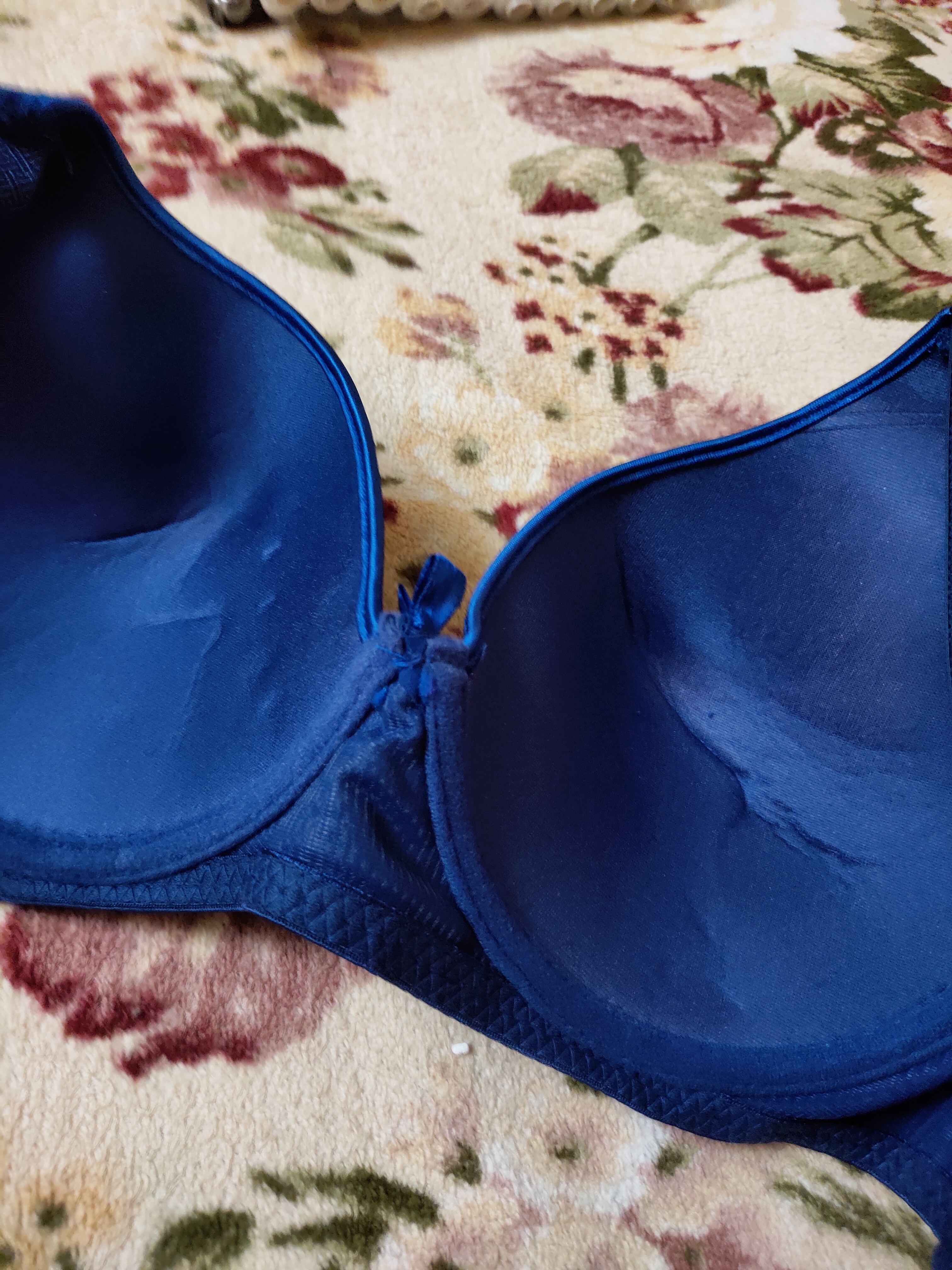 Фотография покупателя товара Бюстгальтер женский «Лоретт», размер 80 D (р-р произв. 95D/E), цвет синий