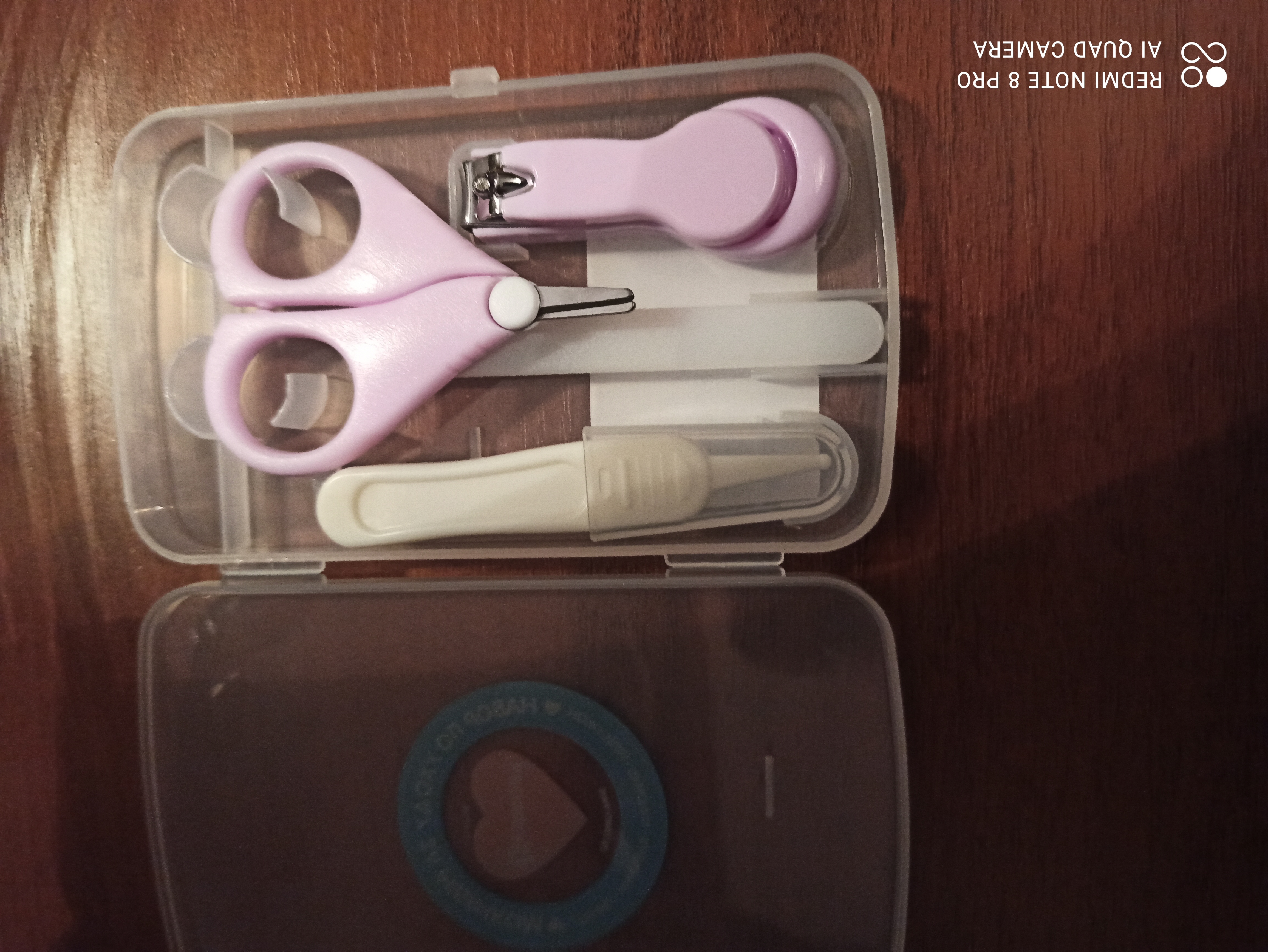 Фотография покупателя товара Набор по уходу за ребенком, 4 предмета, цвет розовый - Фото 1