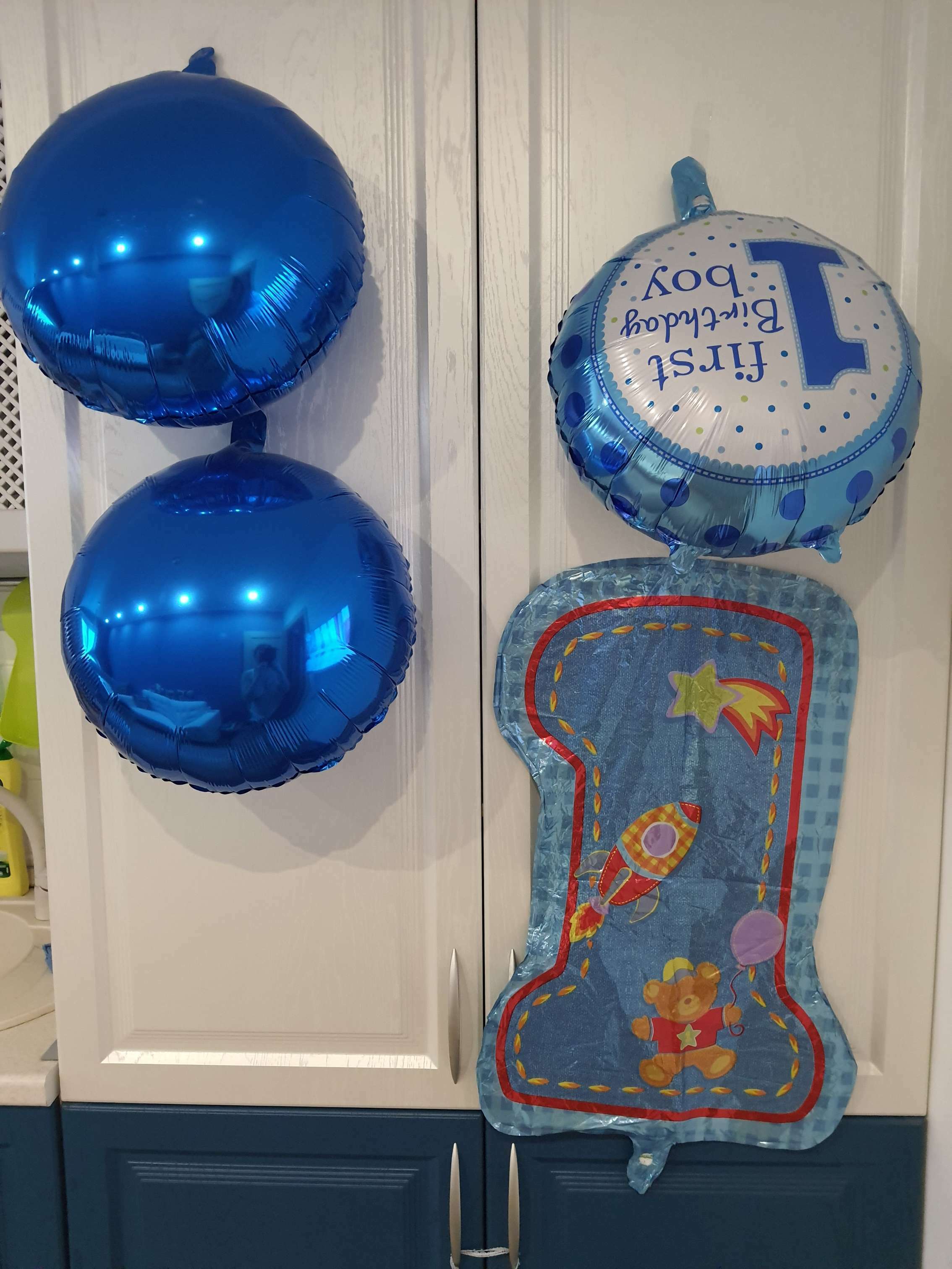 Фотография покупателя товара Букет из шаров "Первый день рождения малыша", фольга, набор 5 шт. - Фото 1