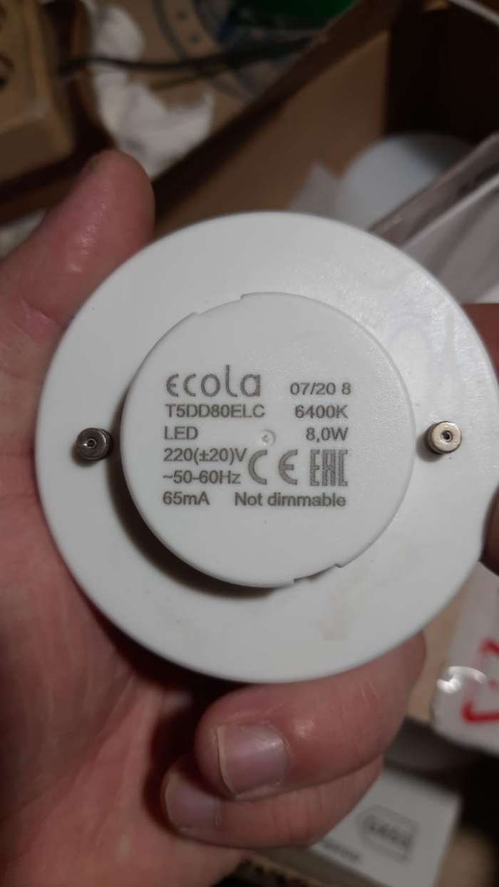 Фотография покупателя товара Лампа светодиодная Ecola Light, GX53, 8 Вт, 6400 К, 220 В, 27х75 мм, матовое стекло