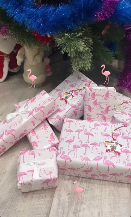 Фотография покупателя товара Бумага упаковочная крафт "Фламинго", 0,72 х 10 м, 40 гр/м2 - Фото 1
