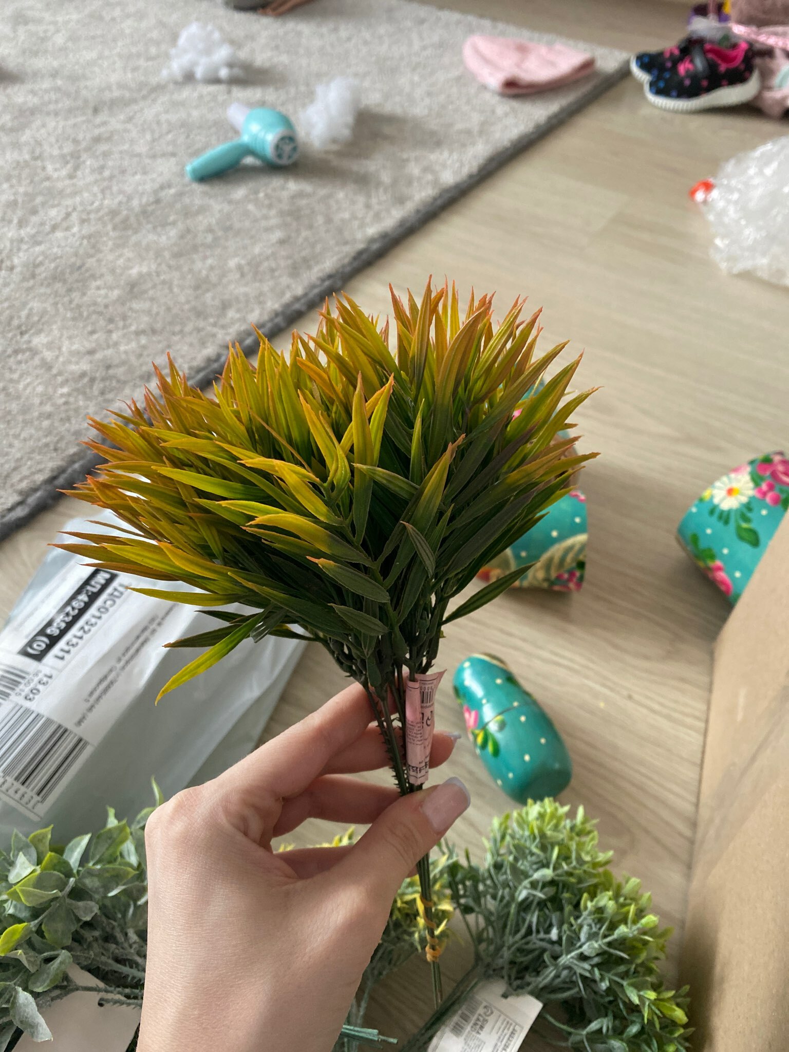 Фотография покупателя товара Букет искусственный «Осока цветная», h=22 см - Фото 3