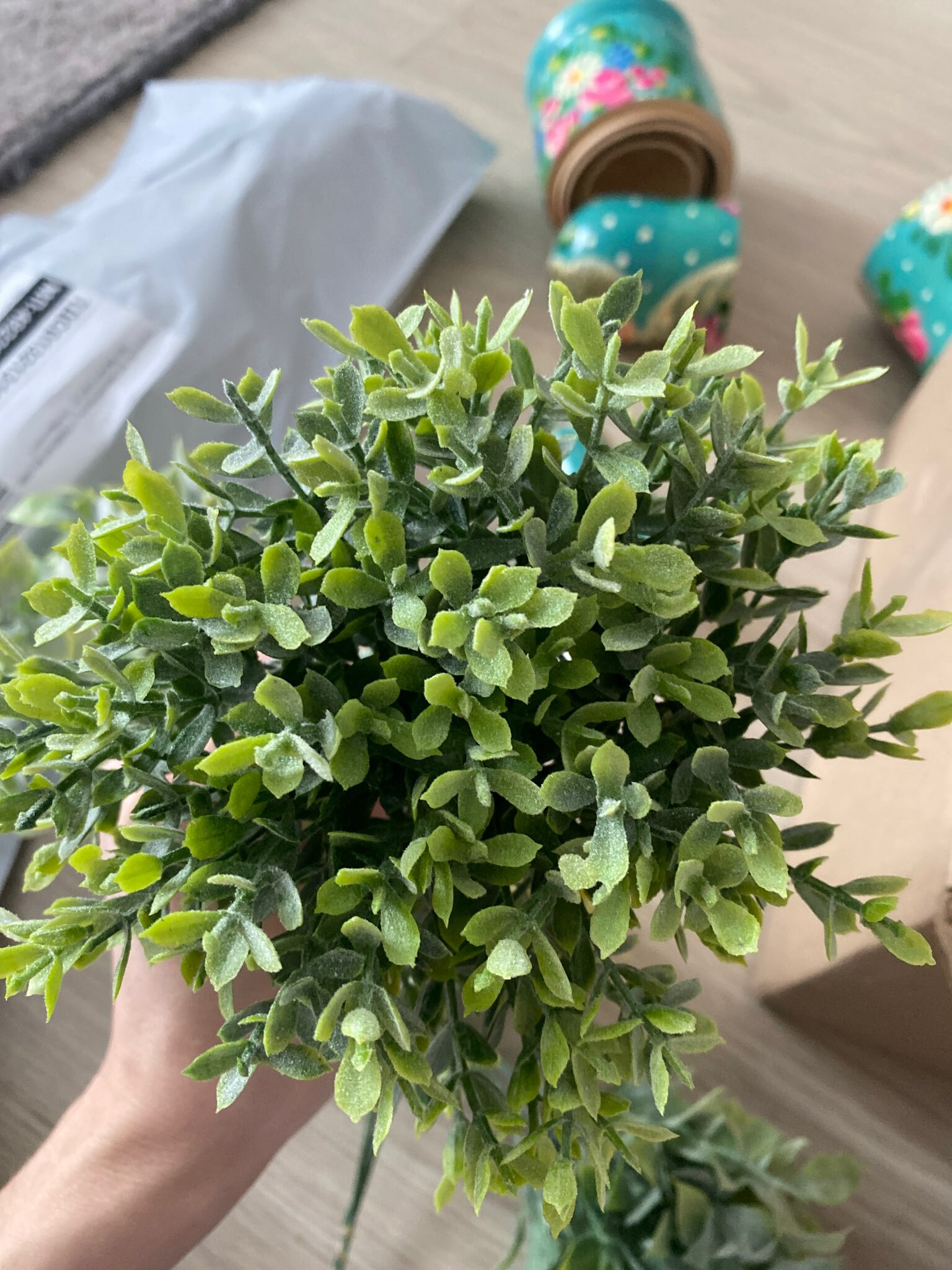 Фотография покупателя товара Букет искусственный «Зелень», с напылением, 22 см (цена за 1 шт., фасовка 6 шт.) - Фото 8