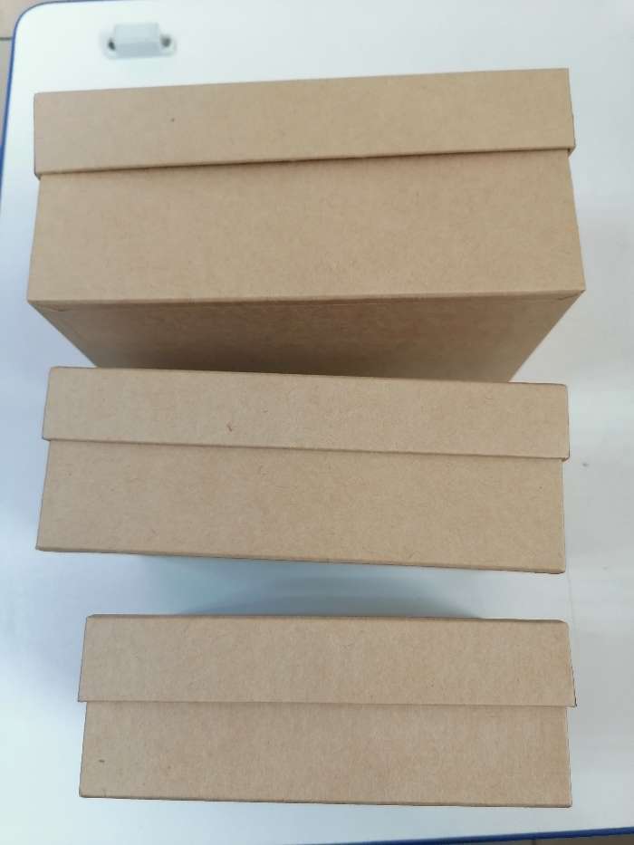 Фотография покупателя товара Набор коробок 3 в 1 "Крафт однотонный", 19 х 12 х 7,5 - 15 х 10 х 5 см