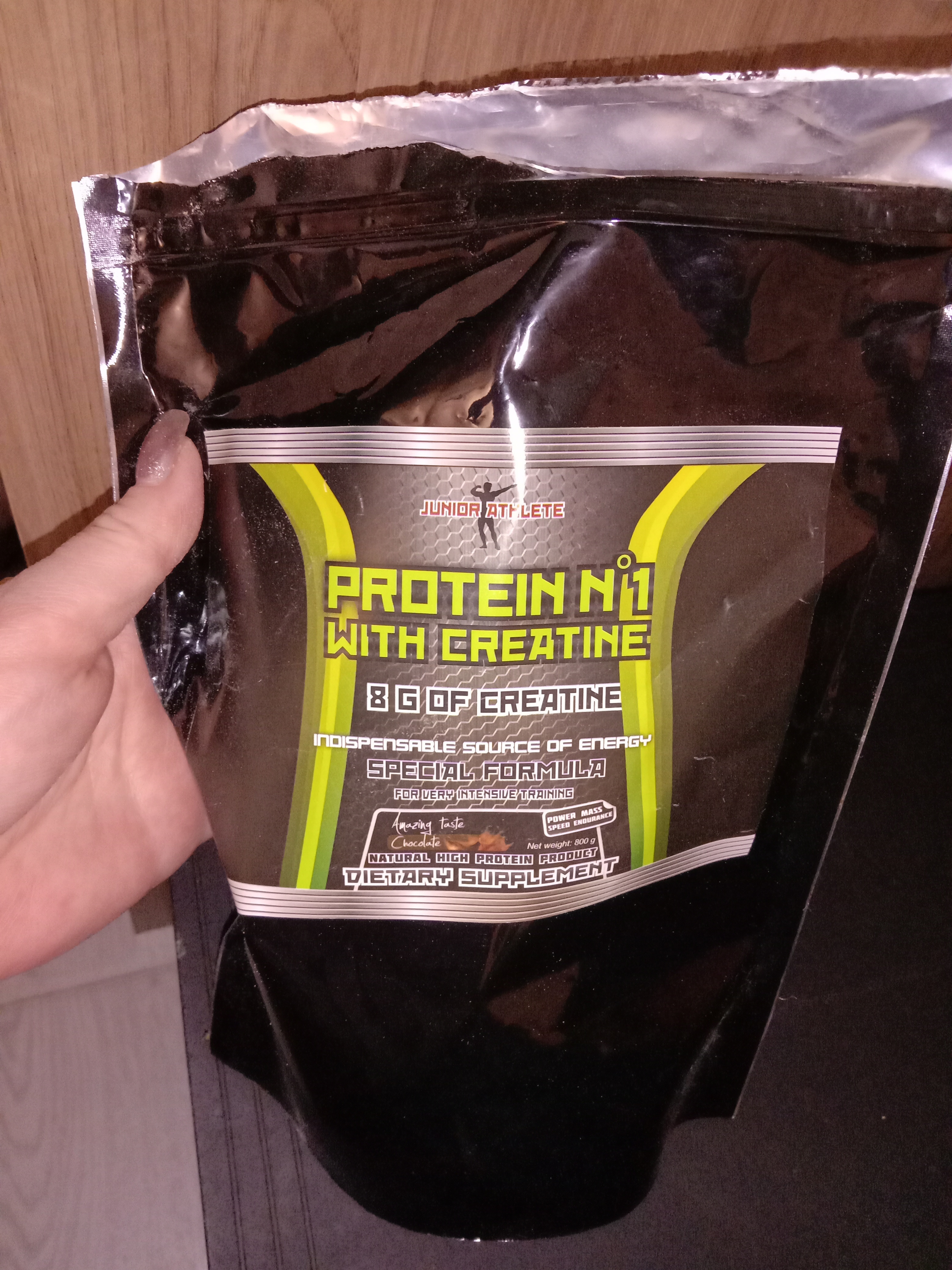 Фотография покупателя товара Протеин Junior Athlete Протеин №1 с креатином, шоколад, спортивное питание, 800 г - Фото 1