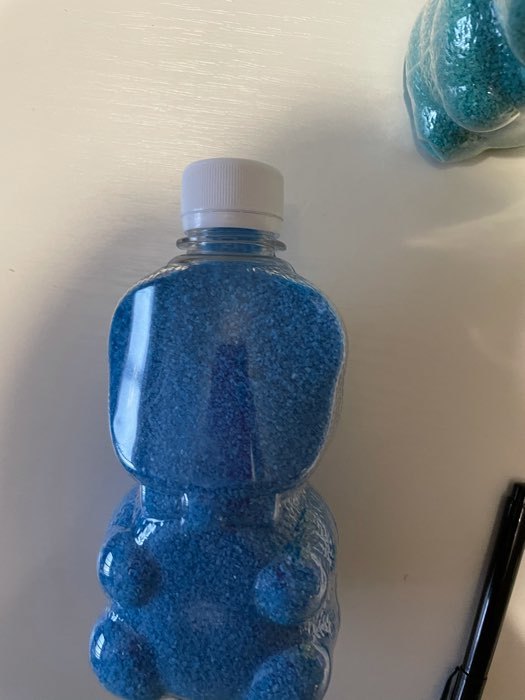 Фотография покупателя товара Песок цветной в бутылках "Синий" 500 гр МИКС - Фото 1