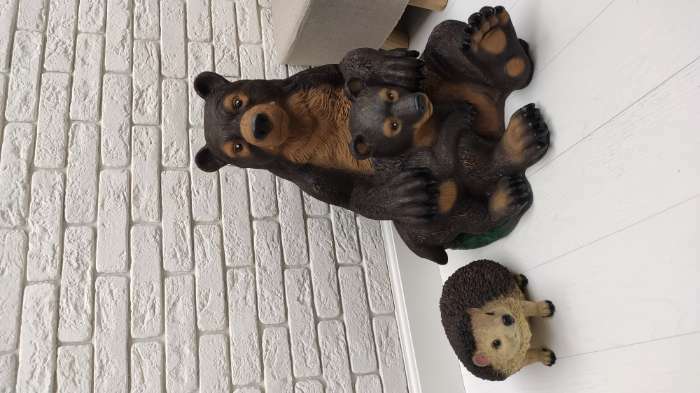 Фотография покупателя товара Садовая фигура "Два медведя" 41х40х45см - Фото 2
