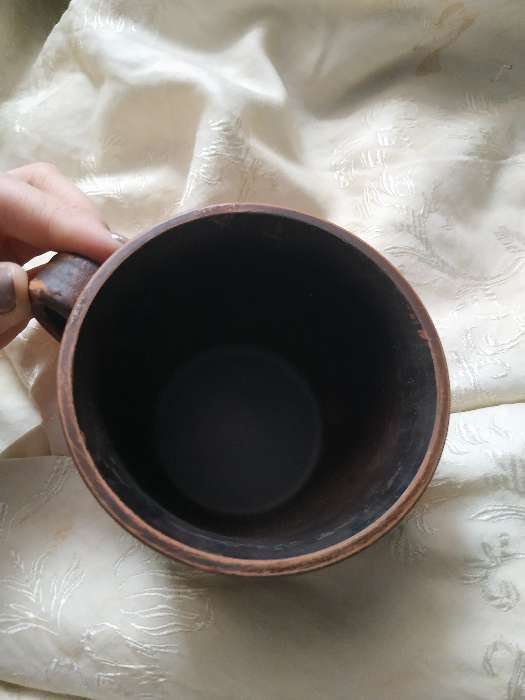 Фотография покупателя товара Кружка "Чайная", гладкая, красная глина, 0.4 л - Фото 3
