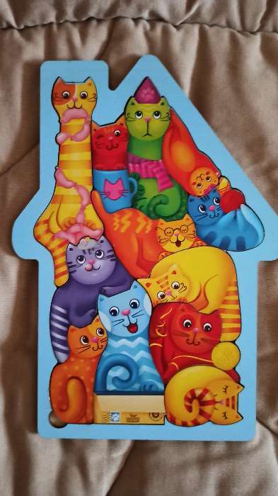 Фотография покупателя товара Головоломка «Коты», размер 28 × 20см, головоломка логическая