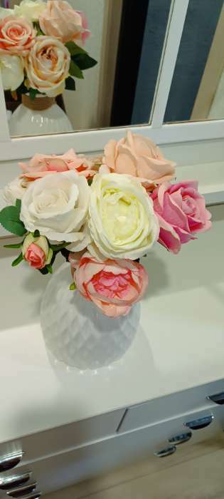 Фотография покупателя товара Цветы искусственные "Пышный пион" 7х47 см, розовый - Фото 1