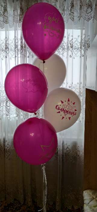 Фотография покупателя товара Шар латексный 12" «День рождения девочки. Для селфи», 15 шт.
