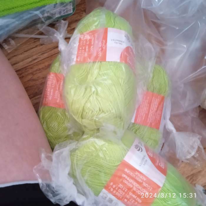 Фотография покупателя товара Пряжа "Бисерная" 100% акрил 450м/100гр (284-Оранжевый) - Фото 1