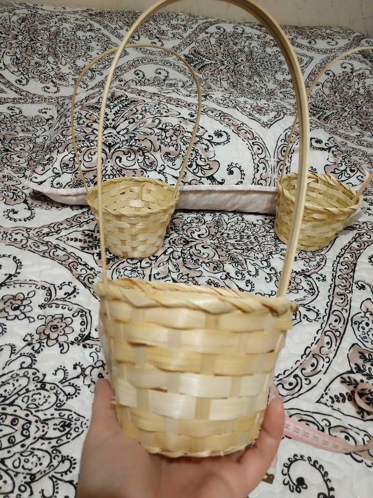 Фотография покупателя товара Корзина плетёная, бамбук, натуральный цвет, (цилиндр), средняя - Фото 61