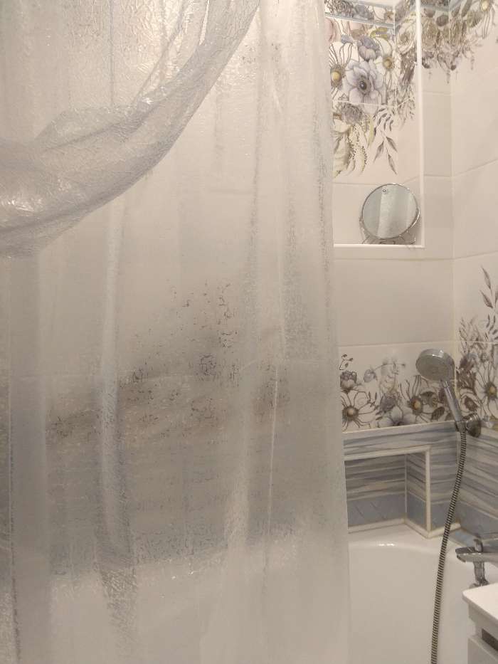 Фотография покупателя товара Штора для ванны Доляна «Пелена», 180×180 см, EVA - Фото 4