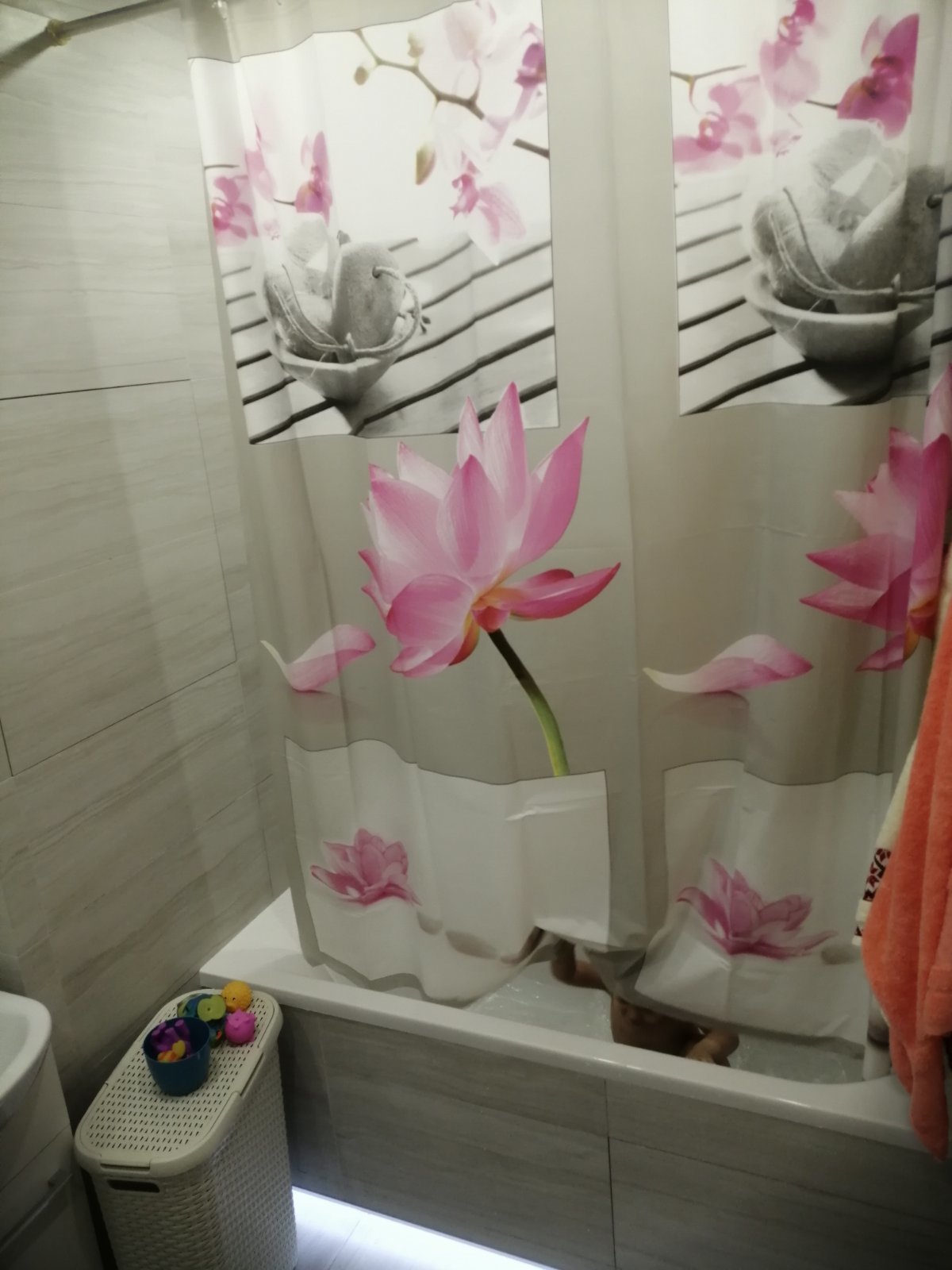 Фотография покупателя товара Штора для ванной Доляна «Медитация», 180×180 см, EVA
