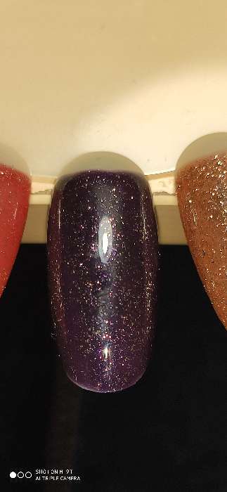 Фотография покупателя товара Гель-лак для ногтей "Сверкающая платина", трёхфазный LED/UV, 10мл, цвет 024 тёмно-фиолетовый