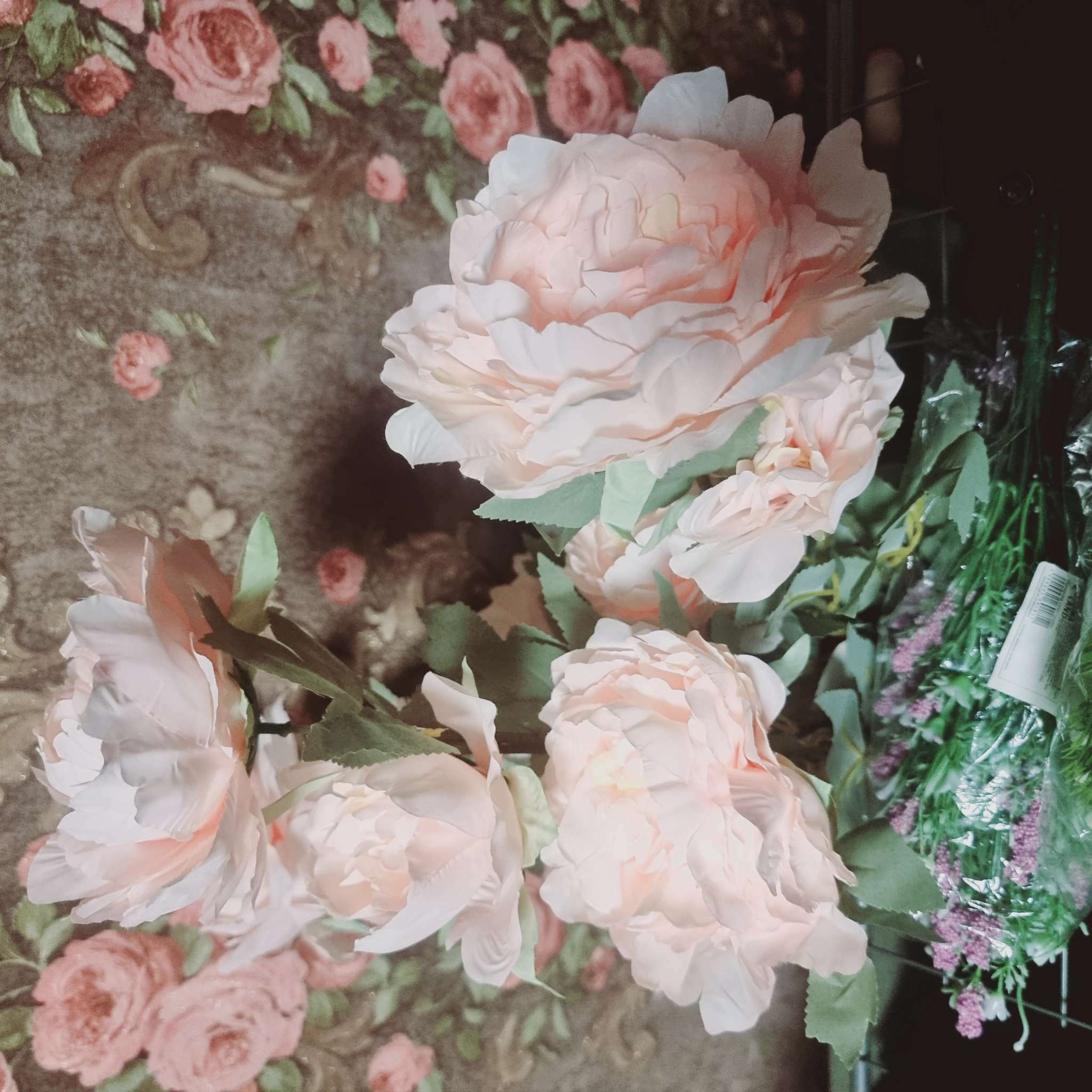 Фотография покупателя товара Цветы искусственные «Пион Лунная река», 12×85 см, белые - Фото 2