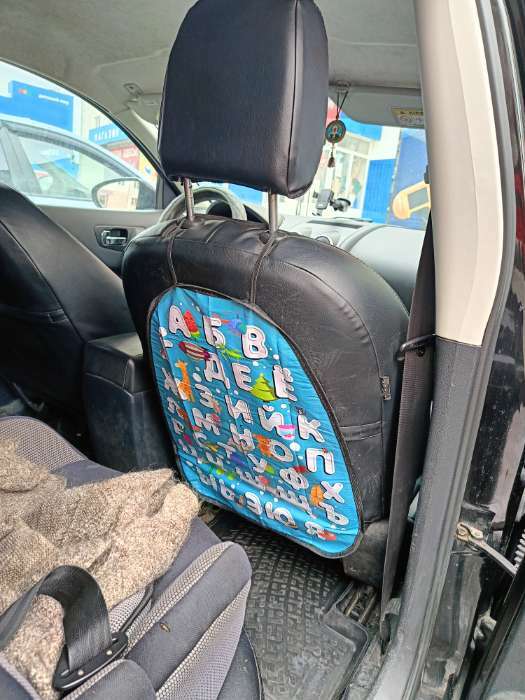 Фотография покупателя товара Накидка на сиденье автомобильное Cartage Веселые буквы, ПВХ, 60х45 см, европодвес - Фото 1