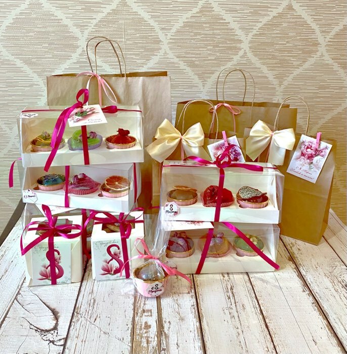 Фотография покупателя товара Упаковка на 3 капкейка с окном, целлюлоза, 25×10×10 см - Фото 7