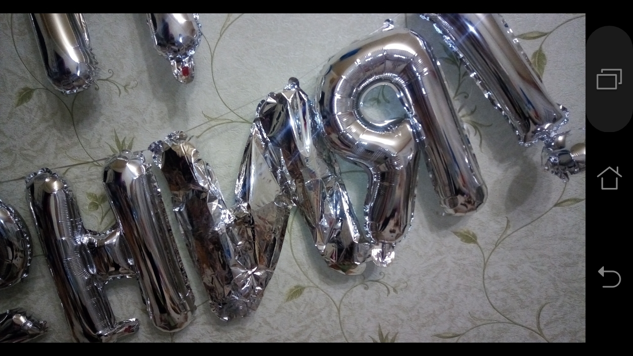 Фотография покупателя товара Воздушный шар «С днём рождения!», буквы + фонтан, набор 20 шт. + грузик, цвет серебро-синий