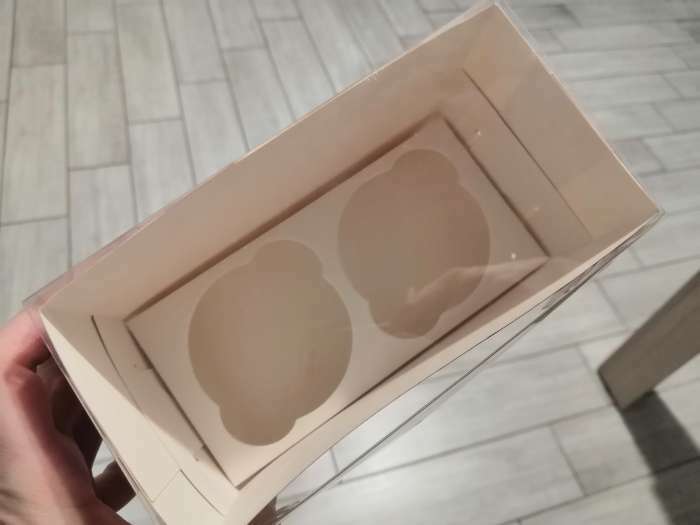Фотография покупателя товара Коробка для капкейка, кондитерская упаковка, 2 ячейки «Пионы», 8 марта, 16 х 8 х 10 см - Фото 2