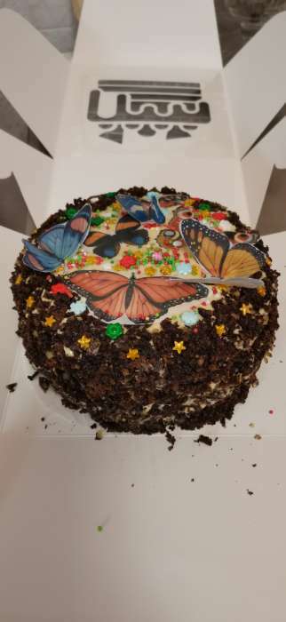 Фотография покупателя товара Вафельные картинки съедобные «Бабочки» для капкейков, торта KONFINETTA, 1 лист А5