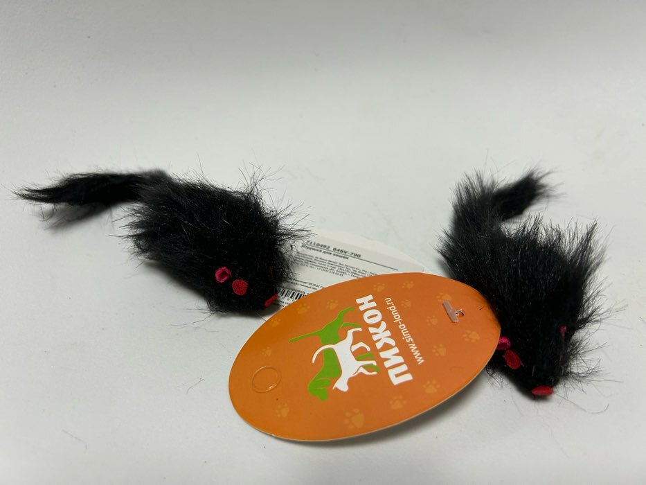 Фотография покупателя товара Игрушка для кошек "Мышь малая", 5 см, чёрная - Фото 6