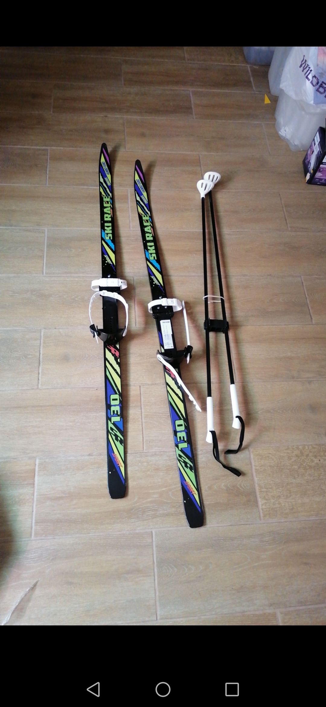 Фотография покупателя товара Лыжи подростковые «Ski Race» с палками, 130/100 см, цвета МИКС