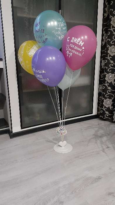 Фотография покупателя товара Стойка для воздушных шаров с подставкой, на 11 шаров, цвет красный - Фото 67