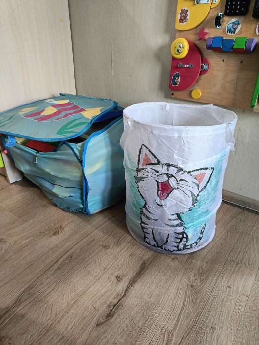 Фотография покупателя товара Корзинка для игрушек "Котик" 35×35×45 см