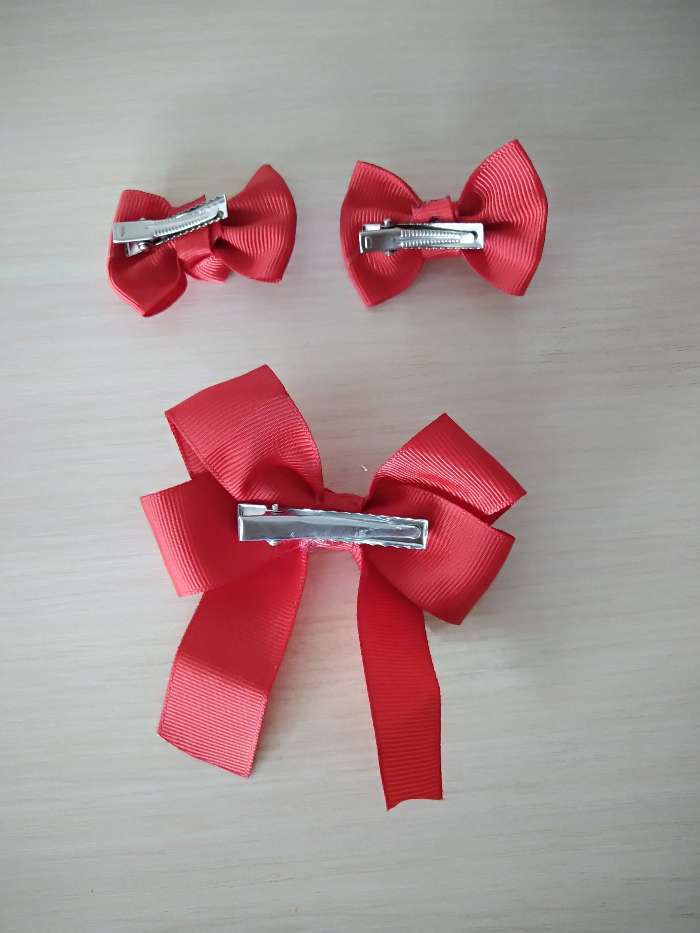 Фотография покупателя товара Зажимы для волос «Классика», набор 3 шт., красные - Фото 4