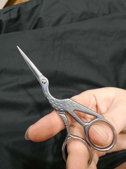 Фотография покупателя товара Ножницы для рукоделия «Цапельки», скошенное лезвие, 3,5", 9 см, цвет серебряный - Фото 8
