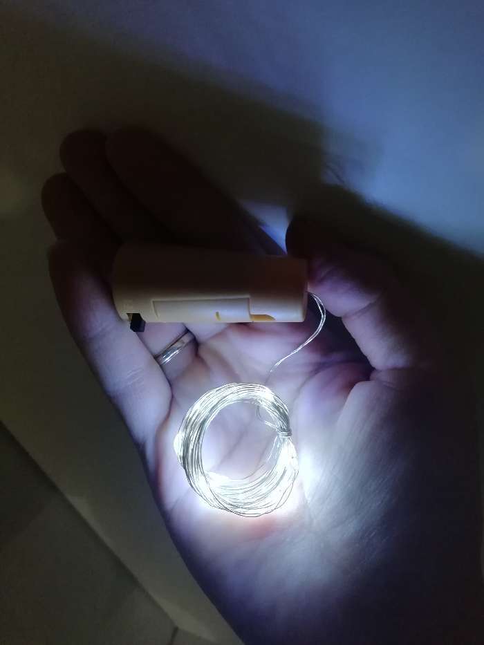 Фотография покупателя товара Гирлянда «Нить» 1 м роса с пробкой, IP20, серебристая нить, 10 LED, свечение тёплое белое, LR44х3 - Фото 116