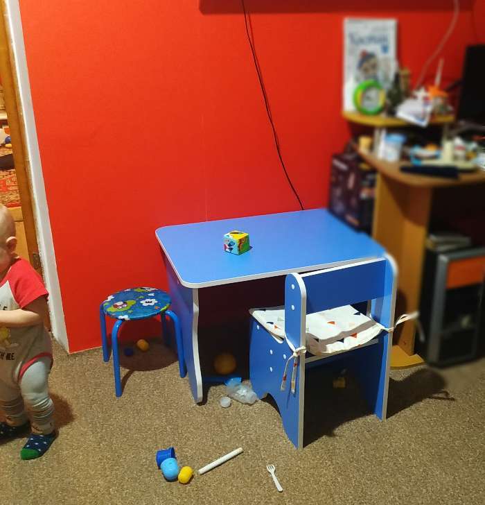 Фотография покупателя товара Комплект детской мебели «Лучший сыночек», цвет голубой