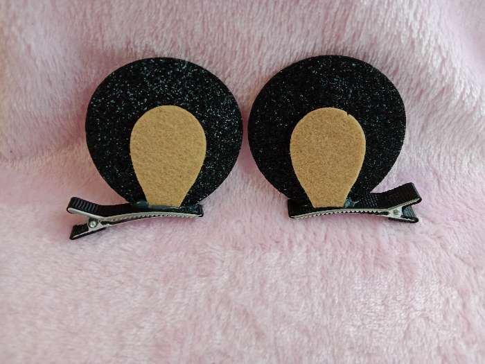 Фотография покупателя товара Заколки ушки для волос «Панда», пара