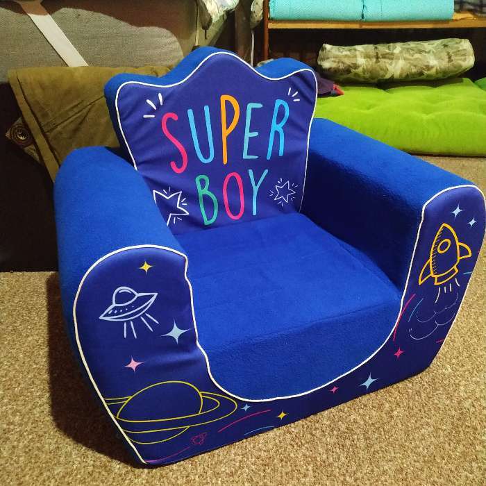 Фотография покупателя товара Мягкая игрушка-кресло Super Boy, цвет синий - Фото 5